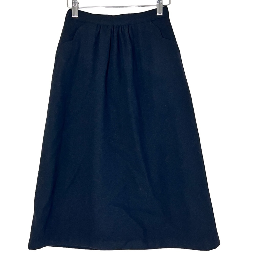 Young Collector | Vintage wool high waist A-line midi skirt lined size s…